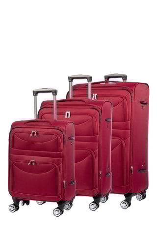 Set de 3 valises (S/M/L) - 58/63/77 cm - Bordeaux