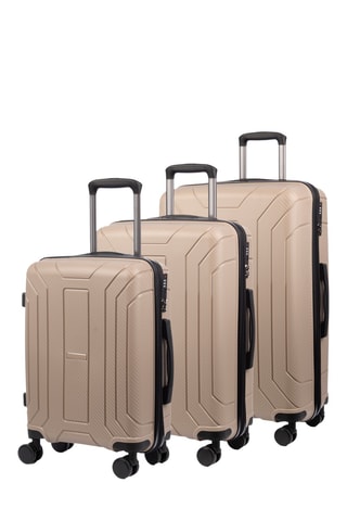 Set de 3 valises (S/M/L) - 56/65/75 cm - Beige