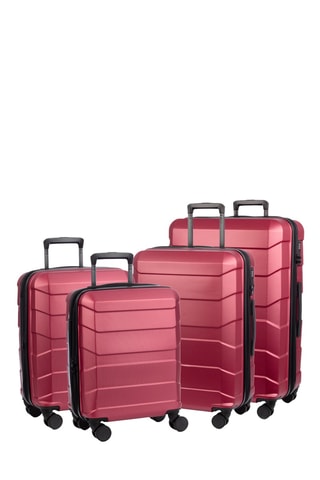 Set de 4 valises (XXS/S/L/XL) - 49/56/66/76 cm - Bordeaux