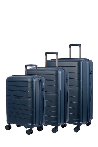 Set de 3 valises (S/M/L) - 56,5/66,5/76,5 cm - Cadenas TSA - Bleu