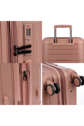 Set de 3 valises - 56,5/66,5/76,5 cm - Doré