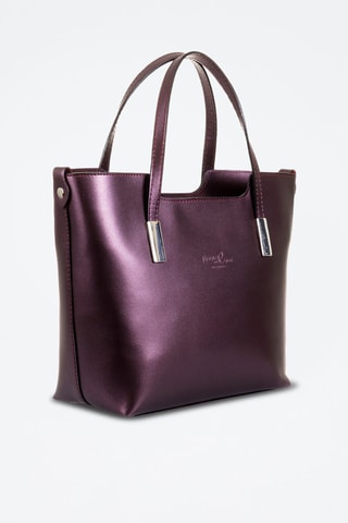 Mala cabaz em couro Filippa Violeta - Violeta