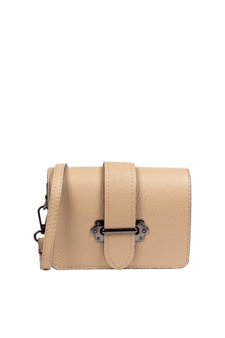 Leren Schoudertas - Beige