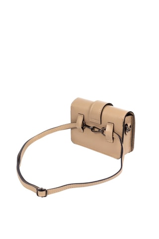 Leren Schoudertas - Beige