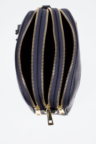 Sac bandoulière en cuir  - Firenze Artegiani - Bleu et doré