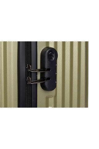 Set de 3 valises (S/M/L) - ABS - Noir et vert