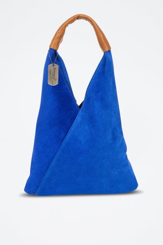 Mala shopper em nobuck Aviano - Azul-eléctrico -  e 