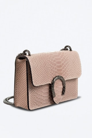 Leren Schoudertas Lorenza - Beige