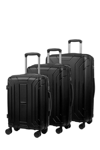 Set de 3 valises (S/M/L) - 56/65/75 cm - Noir