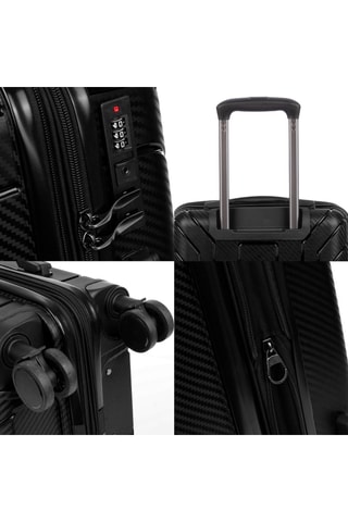 Set de 3 valises (S/M/L) - 56/65/75 cm - Noir