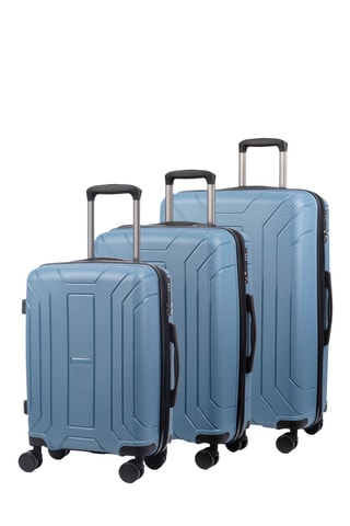 Set de 3 valises (S/M/L) - 56/65/75 cm - Bleu