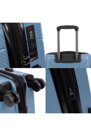 Set de 3 valises (S/M/L) - 56/65/75 cm - Bleu