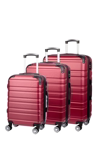 Set de 3 valises (S/M/L) - 56,5/66,5/76,5 cm - Rose