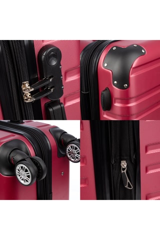 Set de 3 valises (S/M/L) - 56,5/66,5/76,5 cm - Rose