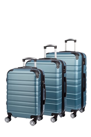 Set de 3 valises (S/M/L) - 56,5/66,5/76,5 cm - Bleu