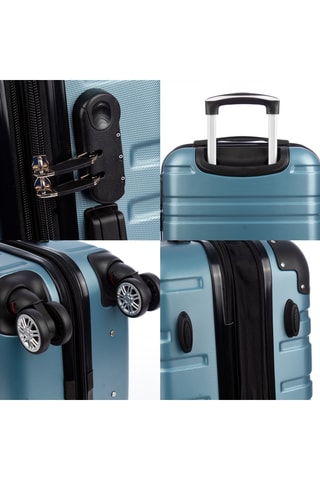 Set de 3 valises (S/M/L) - 56,5/66,5/76,5 cm - Bleu