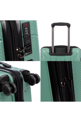 Set de 3 valises (S/M/L) - 56/65/75 cm - Vert