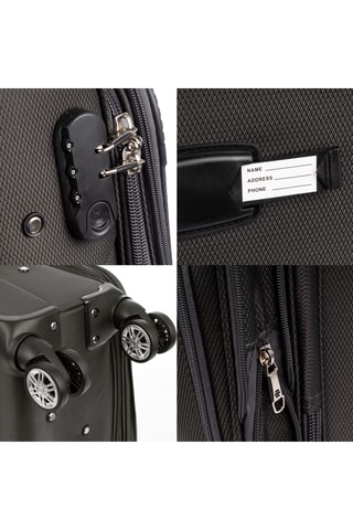 Set de 3 valises (S/M/L) - 58/63/77 cm - Gris