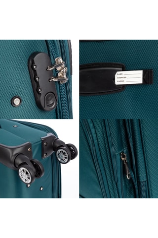 Set de 3 valises (S/M/L) - 58/63/77 cm - Vert