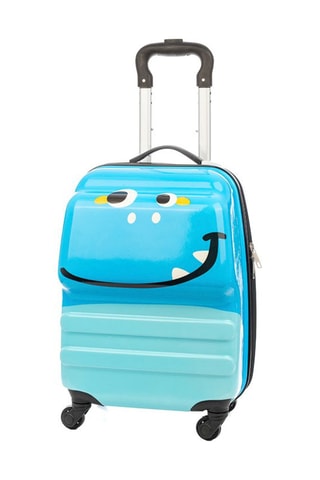 Mala criança Monster - Azul-celeste - Branco, preto, azul e amarelo