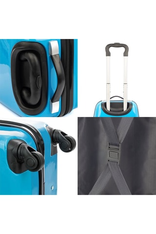 Mala criança Monster - Azul-celeste - Branco, preto, azul e amarelo