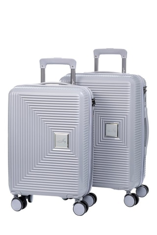 Set de 2 valises - PP - Verrou TSA - Argenté et gris