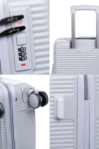 Set de 2 valises - PP - Verrou TSA - Argenté et gris