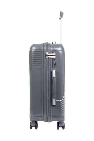 Set de 3 valises - PP - Verrou TSA - Blanc et gris