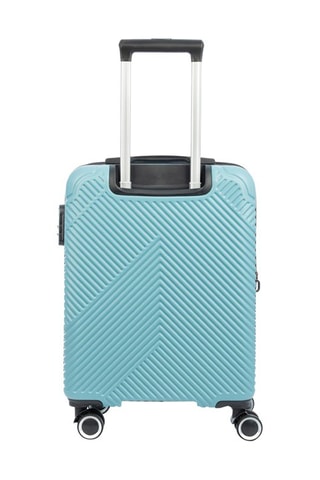 Set de 3 valises (S/M/L)  - 55/67/77 cm - Noir, bleu et argenté