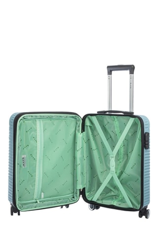 Set de 3 valises (S/M/L)  - 55/67/77 cm - Noir, bleu et argenté