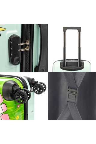 Mala criança Zebra - Verde - Branco, verde e rosa