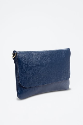 Sac bandoulière en cuir Aymavilles - Bleu