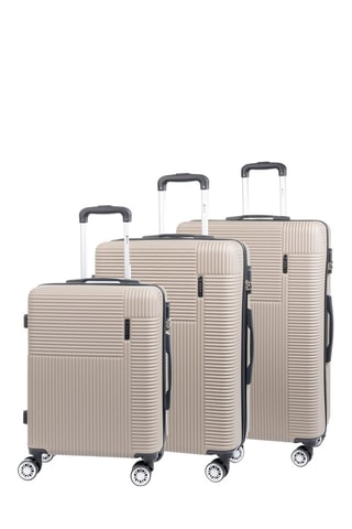 Set de 3 valises - ABS  foncé - Noir et marron