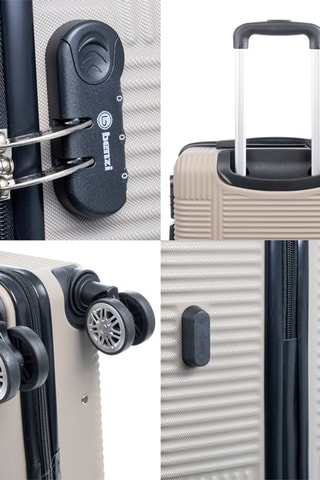 Set de 3 valises - ABS  foncé - Noir et marron