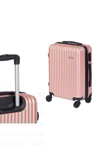 Set de 3 valises (S/M/L) - ABS - Noir et rose