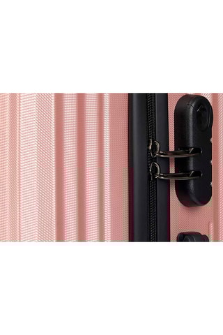 Set de 3 valises (S/M/L) - ABS - Noir et rose