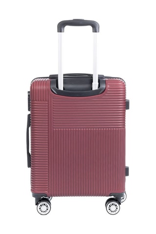 Set de 3 valises (S/M/L) - ABS - Bordeaux - Rouge