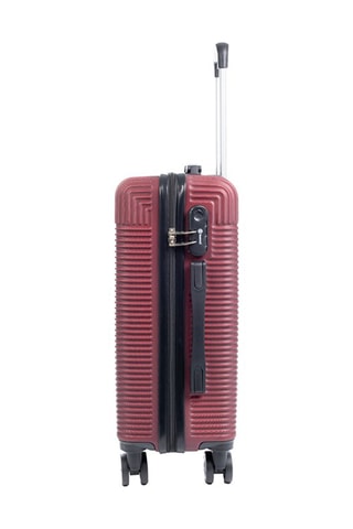 Set de 3 valises (S/M/L) - ABS - Bordeaux - Rouge