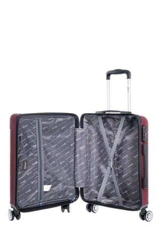 Set de 3 valises (S/M/L) - ABS - Bordeaux - Rouge