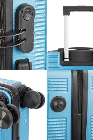 Mala média - Azul-celeste - 55 cm - Preto e azul