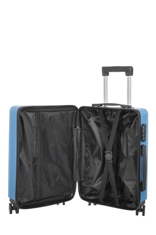 Mala média - Azul-celeste - 55 cm - Preto e azul