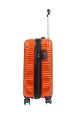 Set de 3 valises(S/M/L)  - 55/67/77 cm - Noir, rouge et argenté