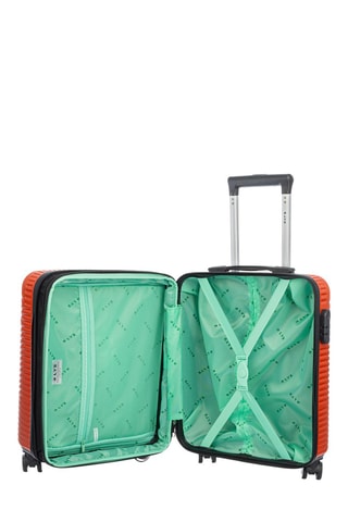 Set de 3 valises(S/M/L)  - 55/67/77 cm - Noir, rouge et argenté