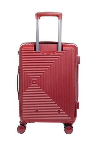 Set de 2 valises - PP - Verrou TSA - Rouge et argenté