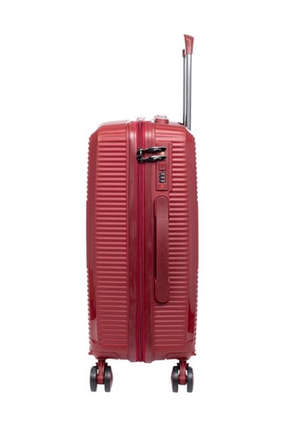 Set de 2 valises - PP - Verrou TSA - Rouge et argenté