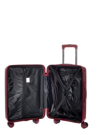 Set de 2 valises - PP - Verrou TSA - Rouge et argenté