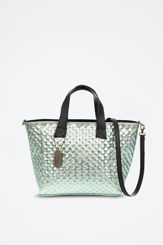 Mala shopper em couro - Verde-água - ,  e 