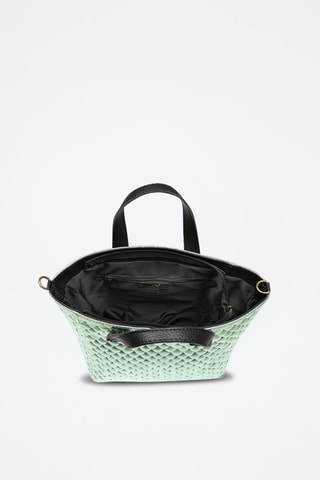 Mala shopper em couro - Verde-água - ,  e 