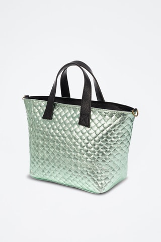 Mala shopper em couro - Verde-água - ,  e 