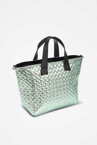 Mala shopper em couro - Verde-água - ,  e 